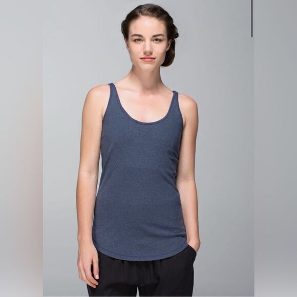 Lululemon - Mudra Tank Top Heather Blue NWT sz 6 (reversible) - Picture 1 of 8